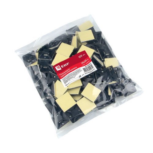 Площадка самоклеящаяся 25х25мм черн. (уп.100шт) EKF plc-25x25-b plc-25x25-b