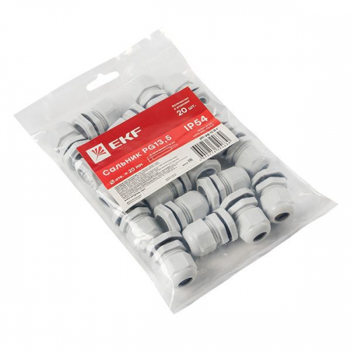 Сальник PG13.5 d6-12мм (d отверст. 21мм) IP54 PROxima EKF plc-pg-13.5-r plc-pg-13.5-r