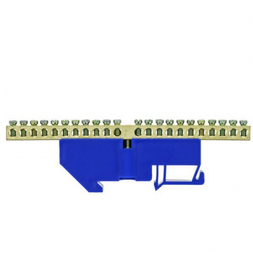 Шина нулевая N 6х9 20 отвер. латунь син. изолятор на DIN-рейку PROxima EKF sn0-63-20-d sn0-63-20-d