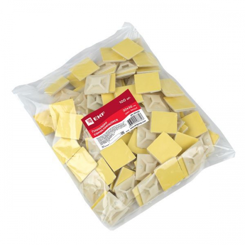 Площадка самоклеящаяся 30х30мм бел. (уп.100шт) EKF plc-30x30 plc-30x30