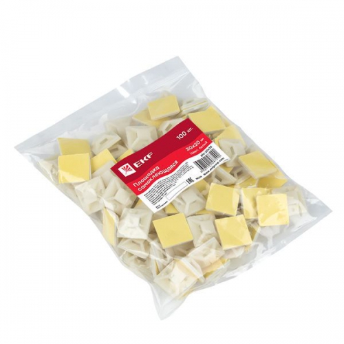 Площадка самоклеящаяся 20х20мм бел. (уп.100шт) EKF plc-20x20 plc-20x20