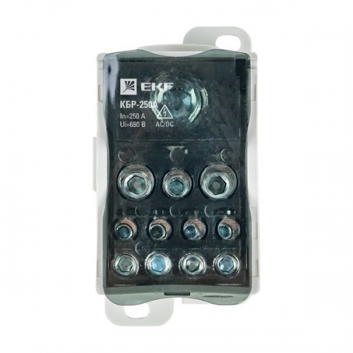 Блок распределительный КРОСС крепеж на панель и DIN КБР-250А EKF plc-kbr250 plc-kbr250