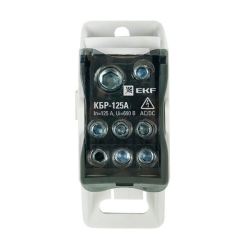 Блок распределительный КРОСС крепеж на панель и DIN КБР-125А EKF plc-kbr125 plc-kbr125