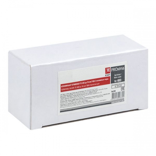 Терминал клеммный TC-603 до 16кв.мм 60А 3 клеммные пары EKF tc-603 tc-603