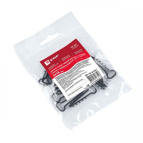 Дюбель-хомут d6х14мм для плоского кабеля черный (уп.10шт) PROxima EKF plc-cd-6x14b-r plc-cd-6x14b-r