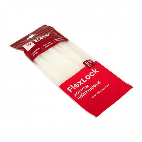 Хомут P6.6 3.6х200 FlexLock стандартный бел. (уп.100шт) PROxima EKF plc-fl-ctsw-3.6x200 plc-fl-ctsw-3.6x200