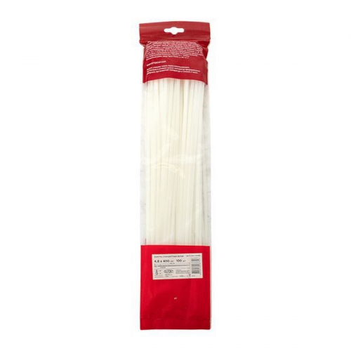 Хомут P6.6 4.8х400 FlexLock стандартный бел. (уп.100шт) PROxima EKF plc-fl-ctsw-4.8x400 plc-fl-ctsw-4.8x400