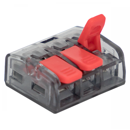 Клемма строительно-монтажная СМК 221-413 3-проводная 0.2-4кв.мм (уп.100шт) PROxima EKF plc-smk-221-413 plc-smk-221-413