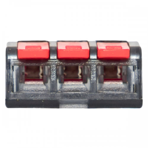 Клемма строительно-монтажная СМК 221-413 3-проводная 0.2-4кв.мм (уп.100шт) PROxima EKF plc-smk-221-413 plc-smk-221-413