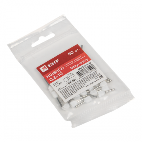 Наконечник штыревой втулочный НШвИ(2) 0.5-10 (уп.50шт) PROxima EKF nhvi2-0.5-10 nhvi2-0.5-10