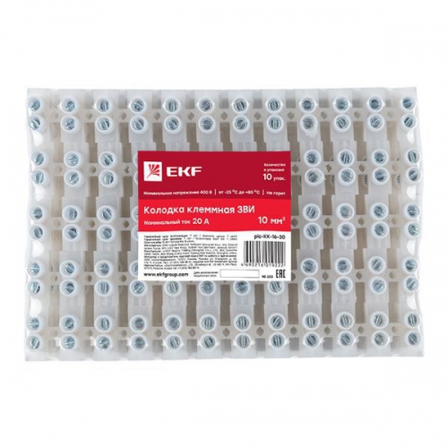 Колодка клеммная 16кв.мм 30А полистирол PROxima EKF plc-KK-16-30 plc-KK-16-30