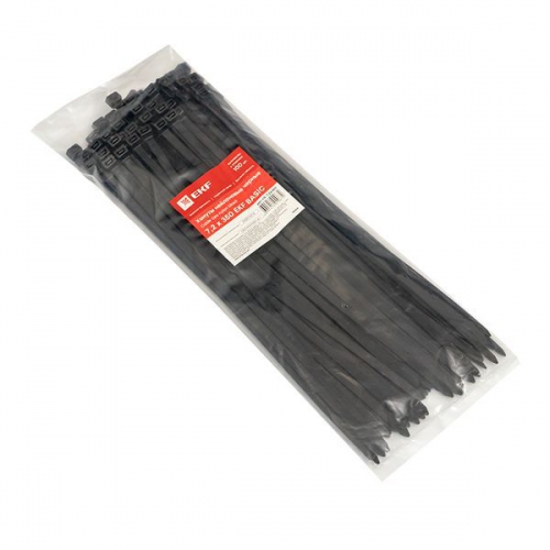 Хомут кабельный 7.2х350 нейл. черн. (уп.100шт) EKF plc-cb-7.2x350 plc-cb-7.2x350