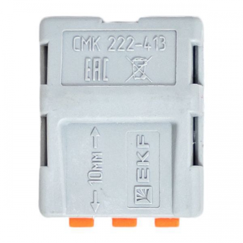 Клемма строительно-монтажная СМК 222-413 3-проводная 0.08-2.5кв.мм с рычагом (уп.100шт) PROxima EKF plc-smk-413 plc-smk-413