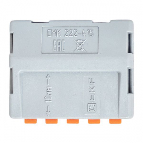 Клемма строительно-монтажная СМК 222-415 5-проводная 0.08-2.5кв.мм с рычагом (уп.100шт) PROxima EKF plc-smk-415 plc-smk-415