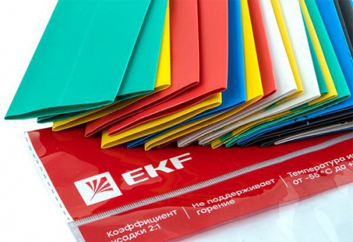 Набор трубок термоусадочных тонкостен. 30/15 (7 цветов по 3шт 100мм) EKF tut-n-30 tut-n-30