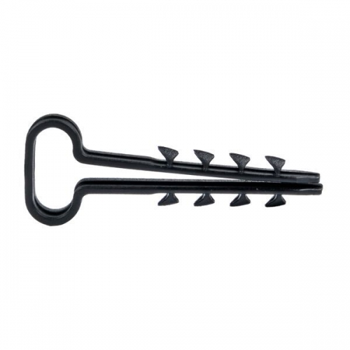 Дюбель-хомут d6х14мм для плоского кабеля полипропилен черн. (уп.50шт) EKF plc-cd-6x14b plc-cd-6x14b