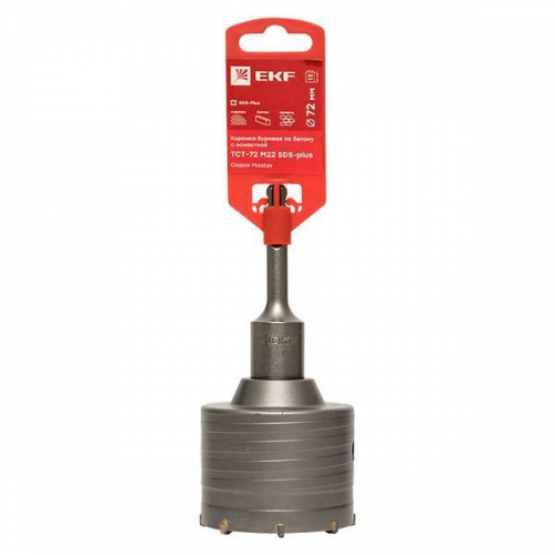 Коронка буровая по бетону с оснасткой TCT-72 М22 SDS-plus Master EKF tct-72-m22 tct-72-m22