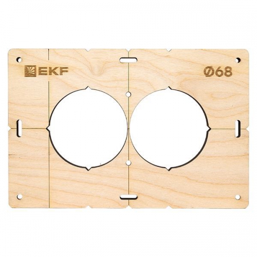 Шаблон для подрозетников c 2 отв. d68мм Expert EKF sh-d68-2 sh-d68-2