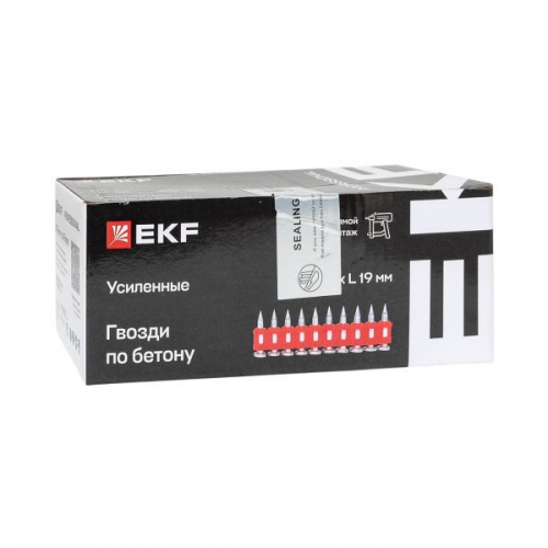 Гвозди кованные для монтажного пистолета по бетону металлу (тип CN) Bullet Type d3мм дл.19мм цинкование (уп.1000шт) Expert EKF cpn-3019bp cpn-3019bp