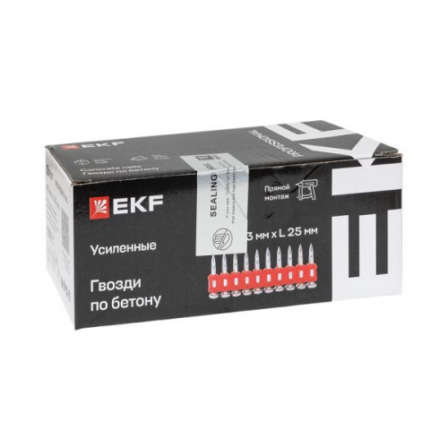 Гвозди кованные для монтажного пистолета по бетону металлу (тип CN) Bullet Type d3мм дл.25мм цинкование (уп.1000шт) Expert EKF cpn-3025bp cpn-3025bp