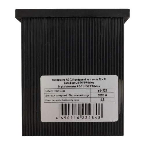 Амперметр цифровой AD-721 1ф на панель 72х72 EKF ad-721 ad-721