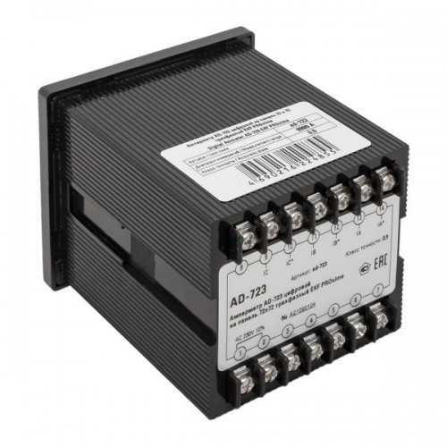 Амперметр цифровой AD-723 3ф на панель 72х72 EKF ad-723 ad-723