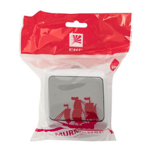 Кнопка звонка 1-кл. ОП Мурманск 10А IP54 сер. EKF EFZ10-026-30-54 EFZ10-026-30-54