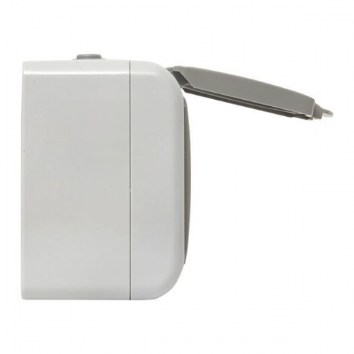 Розетка 2-м ОП Мурманск 16А IP54 с заземл. защ. шторки с крышкой сер. EKF EFR16-129-30-54 EFR16-129-30-54