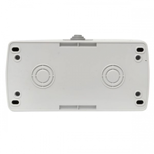 Розетка 2-м ОП Мурманск 16А IP54 с заземл. защ. шторки с крышкой сер. EKF EFR16-129-30-54 EFR16-129-30-54