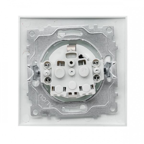 Розетка 1-м СП Валенсия 16А IP20 с заземл. защ. шторки бел. PROxima EKF EWR16-028-10 EWR16-028-10