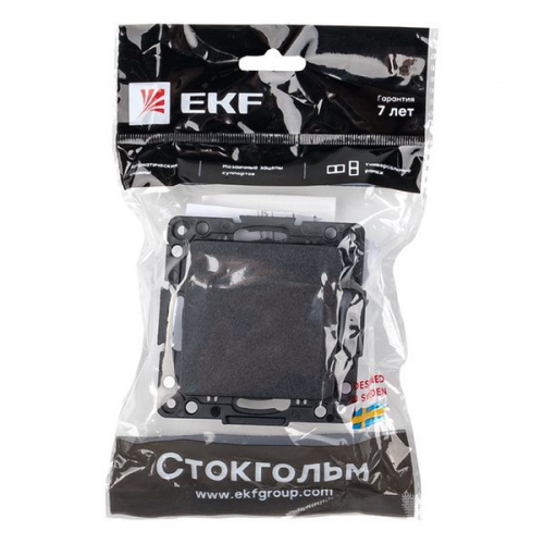 Переключатель проходной 1-кл. Стокгольм 10А механизм черн. PROxima EKF EZV10-025-10 EZV10-025-10