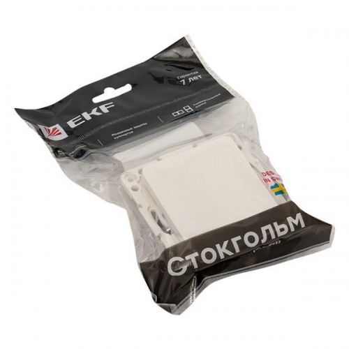 Выключатель 1-кл. Стокгольм 10А механизм бел. PROxima EKF EYV10-121-10 EYV10-121-10