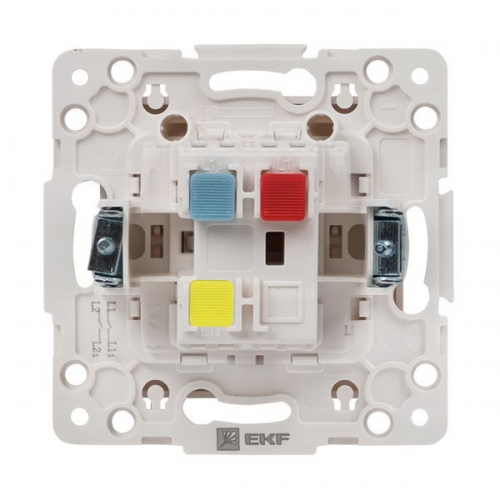 Переключатель проходной 1-кл. Стокгольм 10А механизм бел. PROxima EKF EYV10-025-10 EYV10-025-10