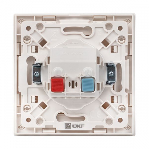 Розетка 1-м СП Стокгольм 10А IP20 без заземл. защ. шторки механизм бел. PROxima EKF EYR10-022-10 EYR10-022-10