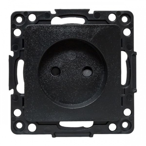 Розетка 1-м СП Стокгольм 10А IP20 без заземл. защ. шторки механизм черн. PROxima EKF EZR10-022-10 EZR10-022-10