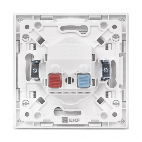 Розетка 1-м СП Стокгольм 16А IP20 с заземл. защ. шторки механизм бел. PROxima EKF EYR16-028-10 EYR16-028-10