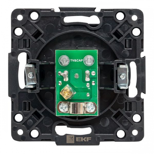 Розетка телевизионная TV 1-м Стокгольм 5-862МГц 75Ом механизм черн. PROxima EKF EZA00-027-10 EZA00-027-10