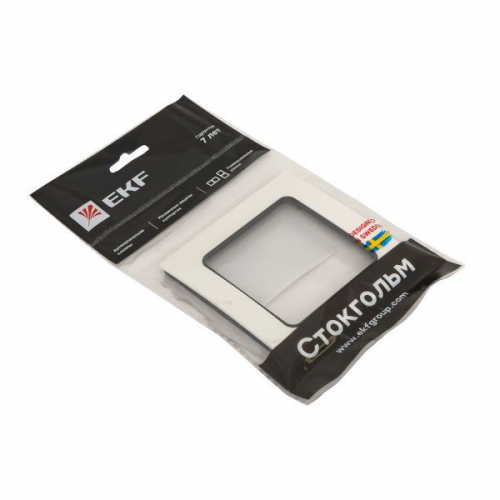 Рамка 1-м Стокгольм бел. с линией цвета черн. PROxima EKF EXM-G-304-10 EXM-G-304-10