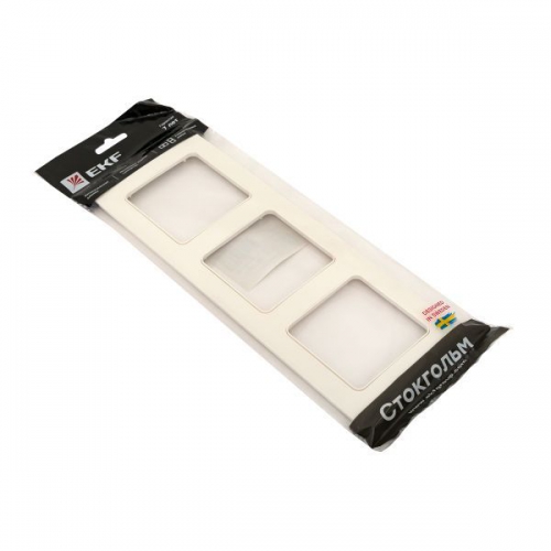 Рамка 3-м Стокгольм бел. PROxima EKF EZM-G-302-20 EZM-G-302-20