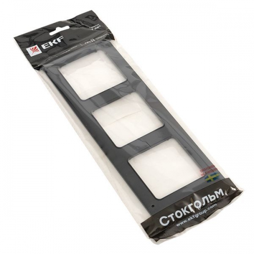 Рамка 3-м Стокгольм черн. PROxima EKF EAM-G-302-30 EAM-G-302-30