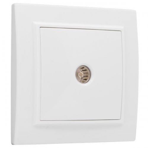 Розетка телевизионная TV 1-м СП Минск 5-862МГц 75Ом бел. Basic EKF ERA00-027-10 ERA00-027-10