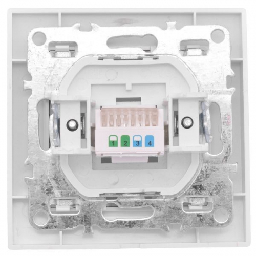 Розетка компьютерная 1-м СП Минск RJ45 бел. Basic EKF ERK01-035-10 ERK01-035-10