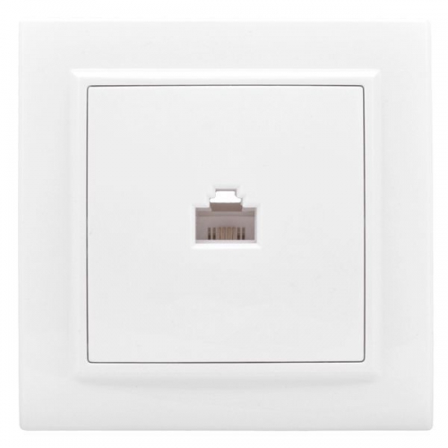 Розетка компьютерная 1-м СП Минск RJ45 бел. Basic EKF ERK01-035-10 ERK01-035-10