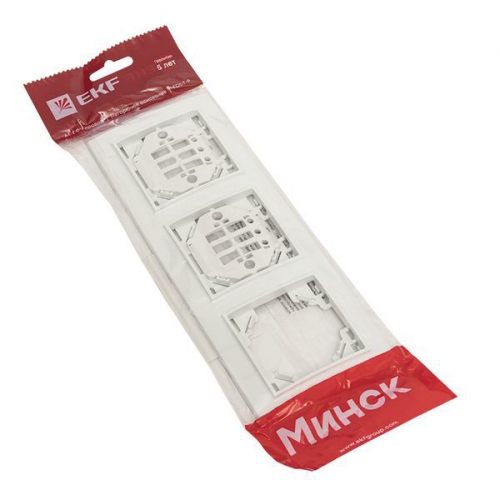 Рамка 3-м Минск горизонтальная бел. Basic EKF ERM-G-303-10 ERM-G-303-10
