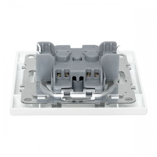 Розетка 1-м СП Минск 10А IP20 без заземл. защ. шторки бел. Basic EKF ERR10-022-100 ERR10-022-100