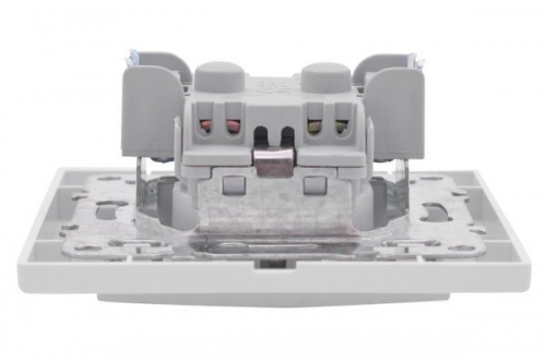 Розетка 1-м СП Минск 16А IP20 с заземл. защ. шторки бел. Basic EKF ERR16-028-100 ERR16-028-100