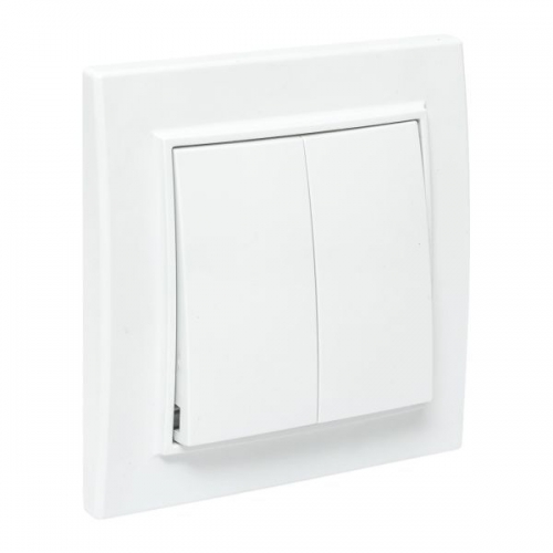 Выключатель 2-кл. СП Минск 10А IP20 бел. Basic EKF ERV10-023-10 ERV10-023-10