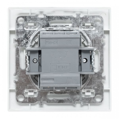 Выключатель 2-кл. СП Минск 10А IP20 с индикатором бел. Basic EKF ERV10-123-10 ERV10-123-10