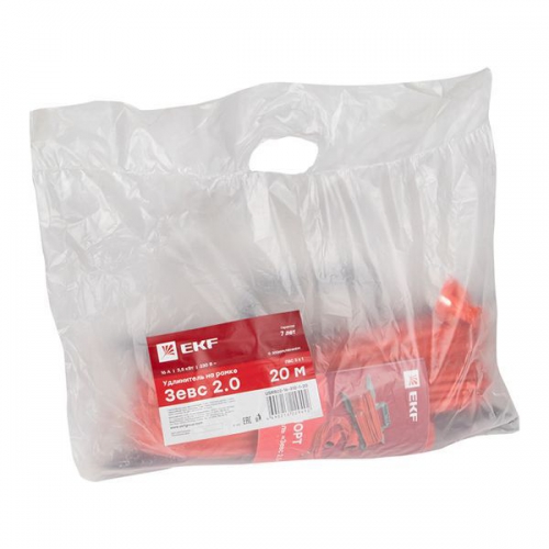 Удлинитель на рамке 1х20м с заземл. 16А IP20 Зевс 2.0 ПВС 3х1 3.5кВт PROxima EKF USRB02-16-310-1-20 USRB02-16-310-1-20