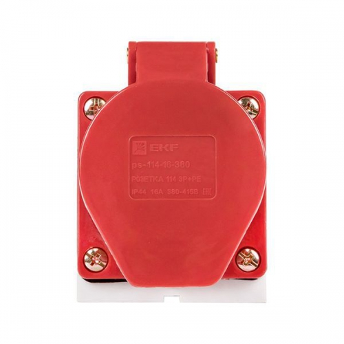 Розетка наруж. уст. 16А 380В 3P+E IP44 EKF (114) ps-114-16-380 ps-114-16-380